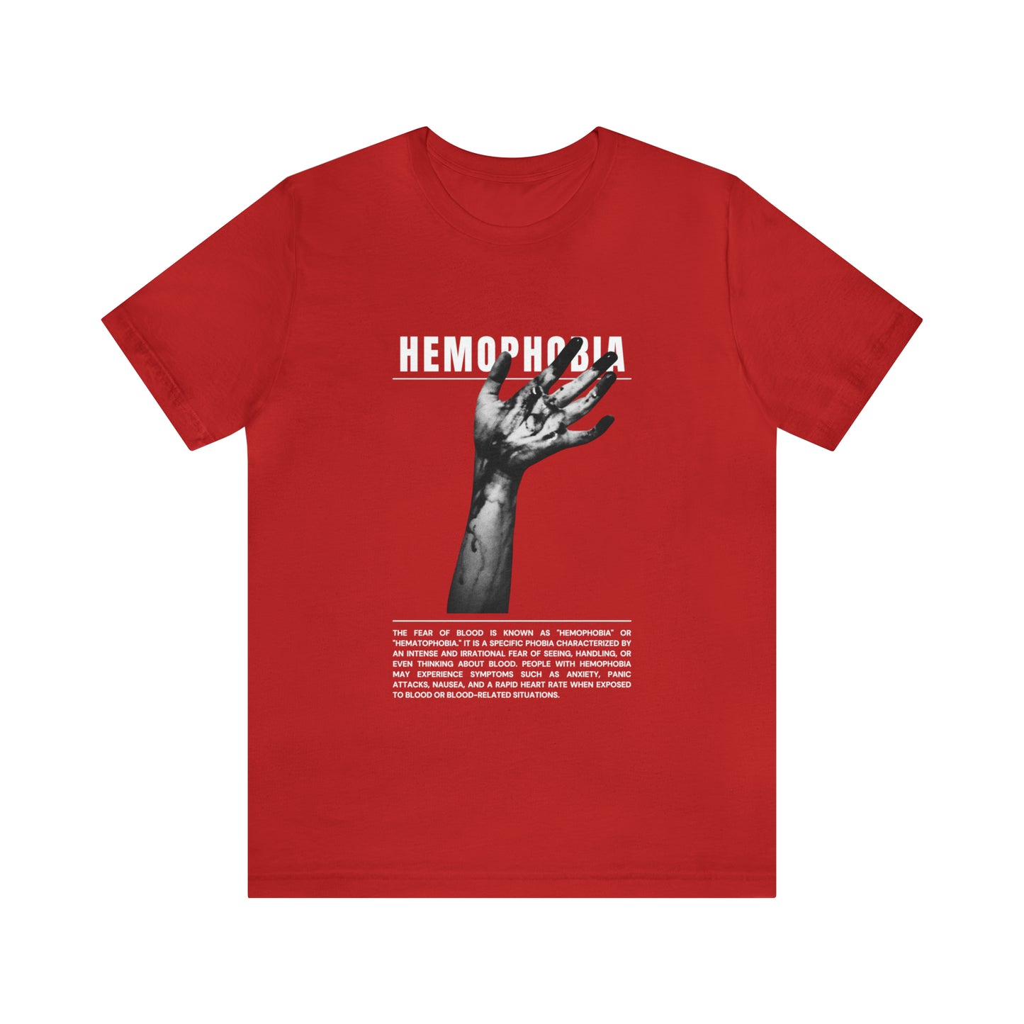 Hemophobia Fear of Blood Halloween Tee