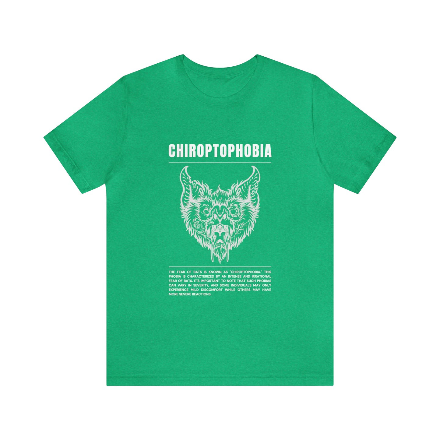 Chiroptophobia Fear of Bats Tee