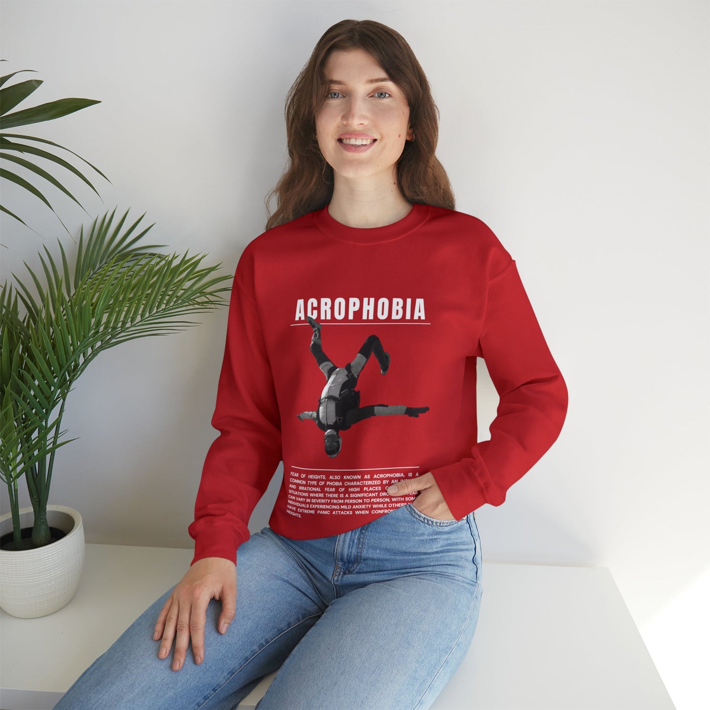 Acrophobia Fear of Heights Halloween Sweatshirt - BRAZEN BUY thsirt shirt