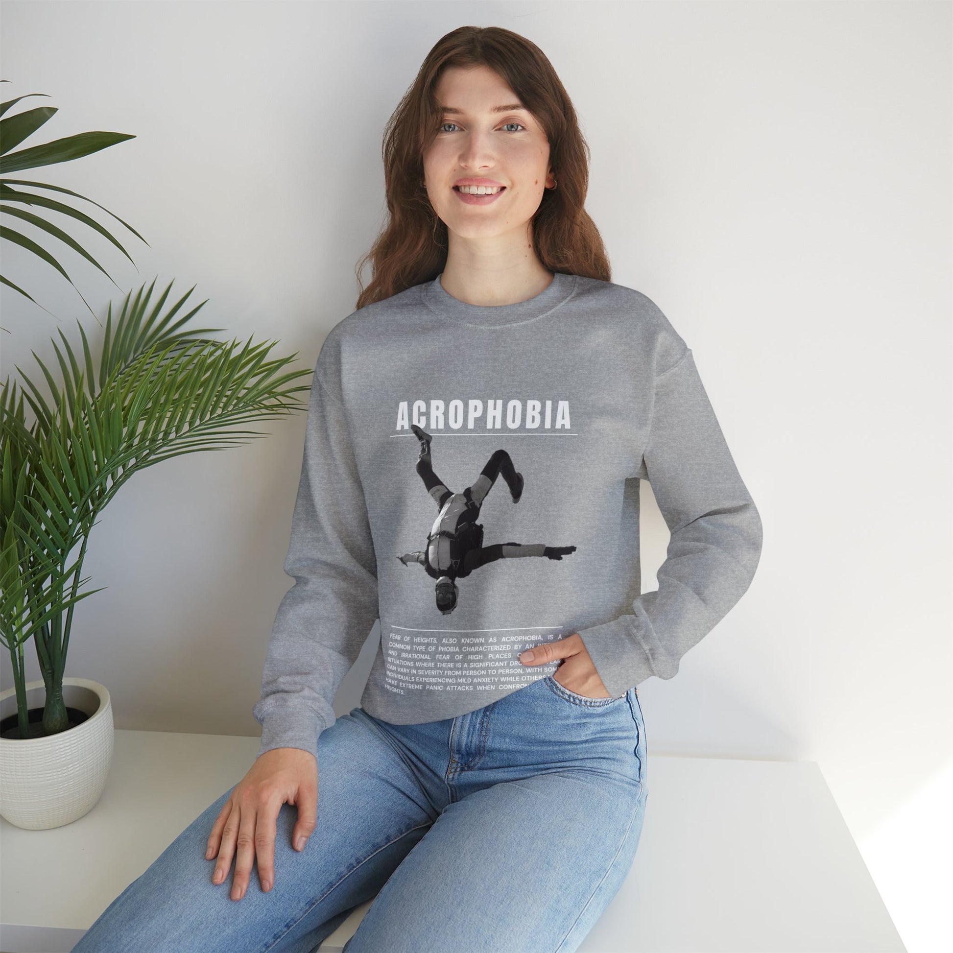 Acrophobia Fear of Heights Halloween Sweatshirt - BRAZEN BUY thsirt shirt