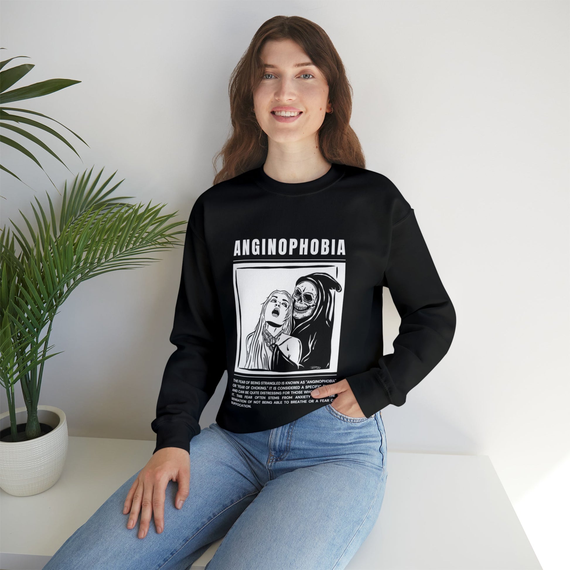 Anginophobia Fear of Being Strangled Halloween Sweatshirt - BRAZEN BUY thsirt shirt