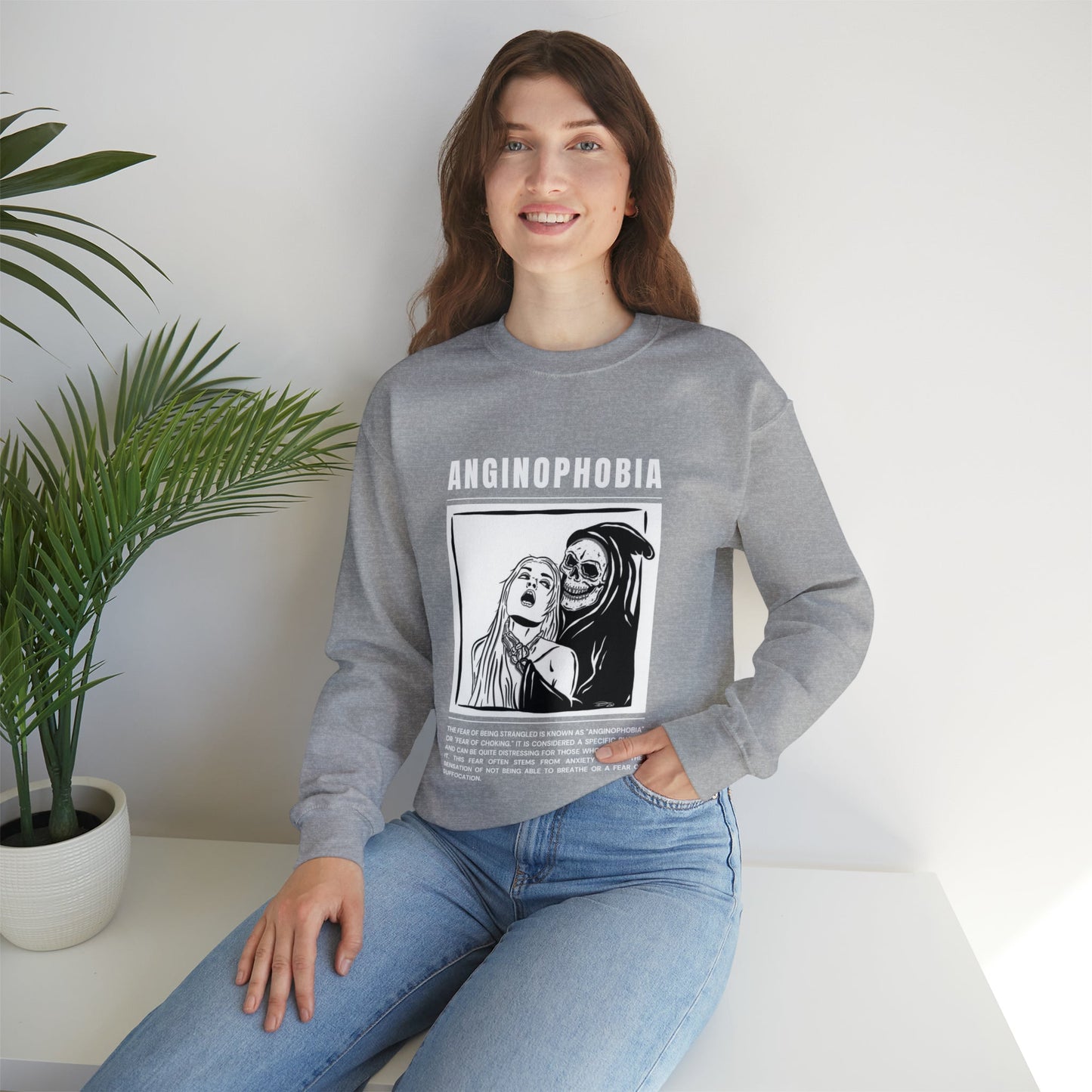 Anginophobia Fear of Being Strangled Halloween Sweatshirt - BRAZEN BUY thsirt shirt