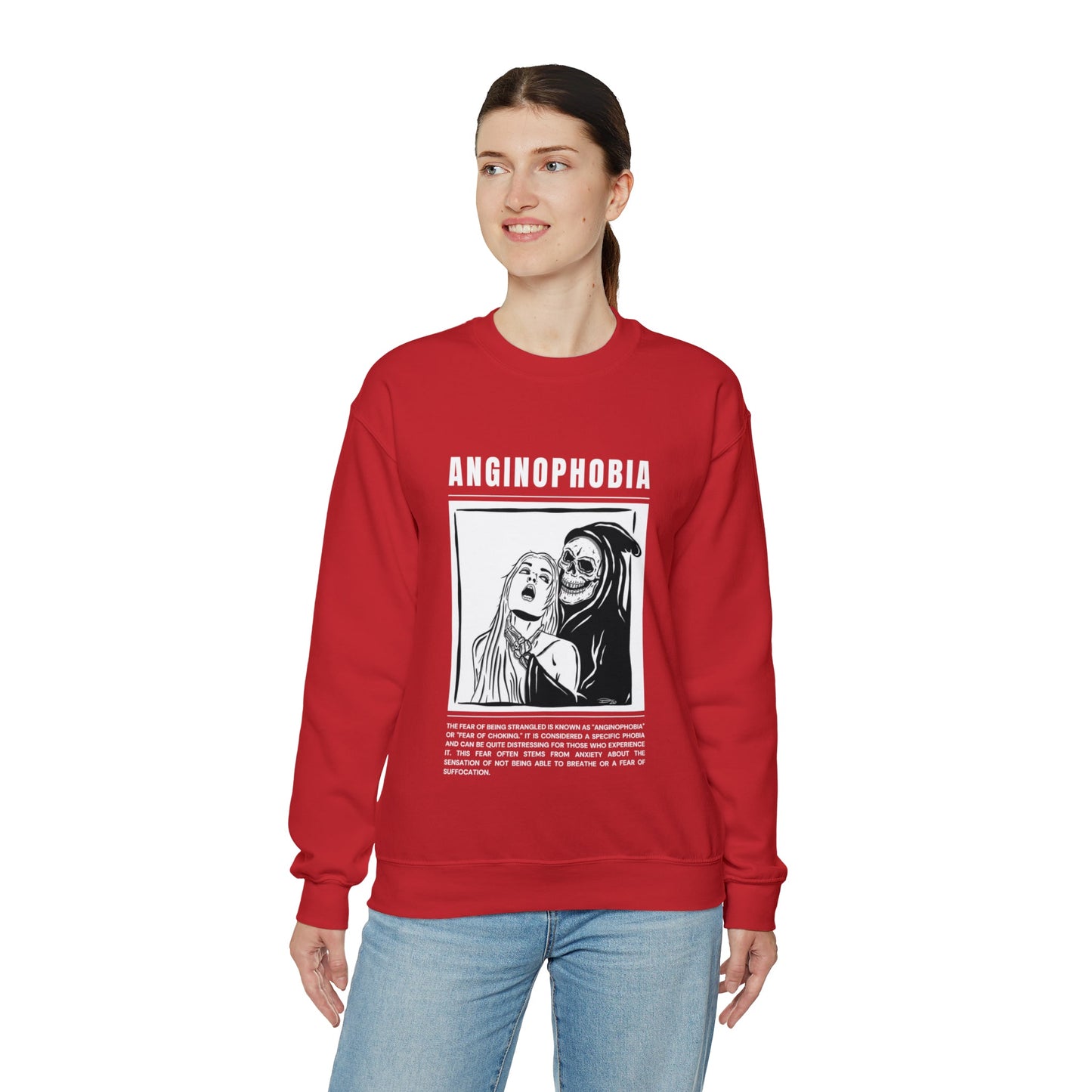 Anginophobia Fear of Being Strangled Halloween Sweatshirt - BRAZEN BUY thsirt shirt