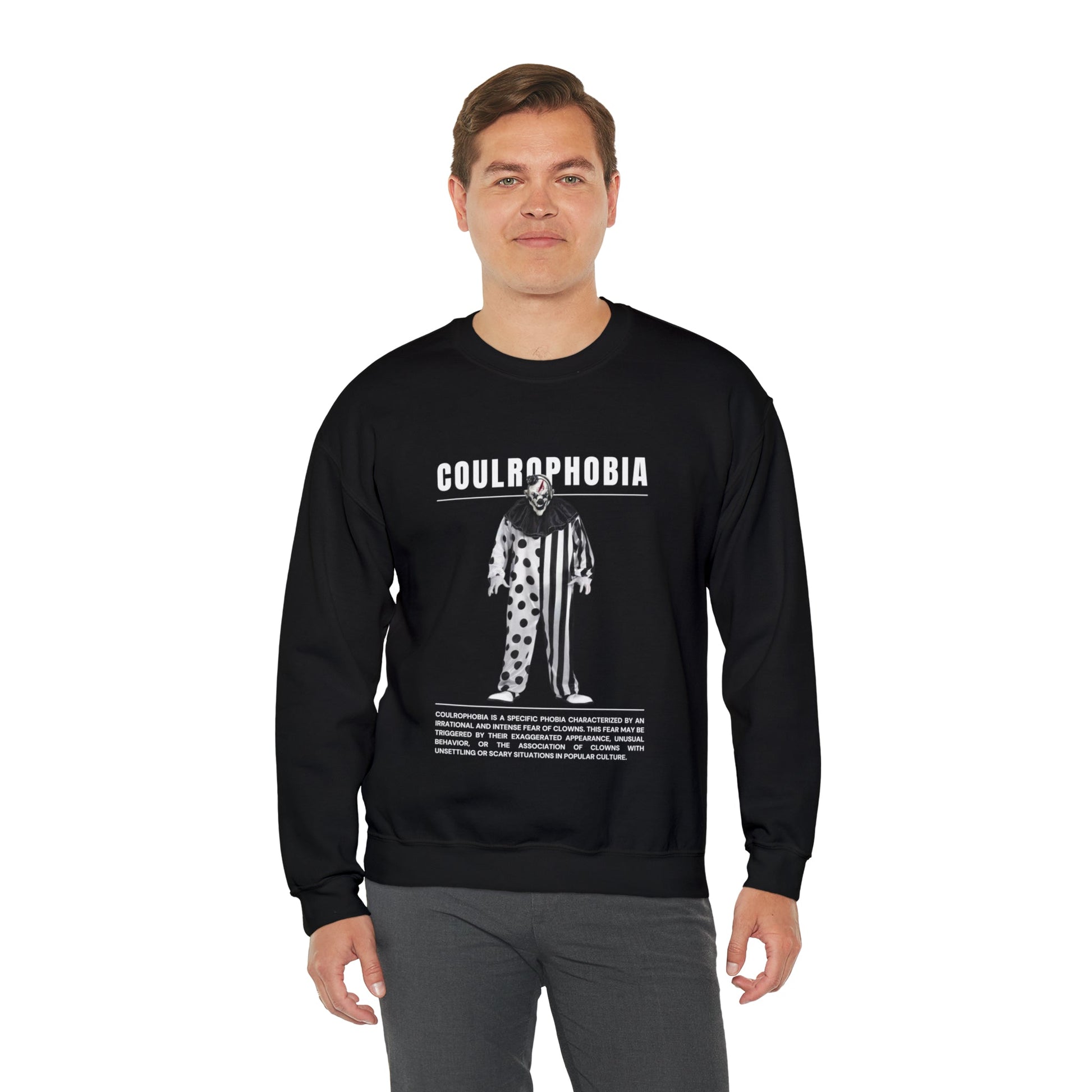 Coulrophobia Fear of Clowns Halloween Sweatshirt - BRAZEN BUY thsirt shirt