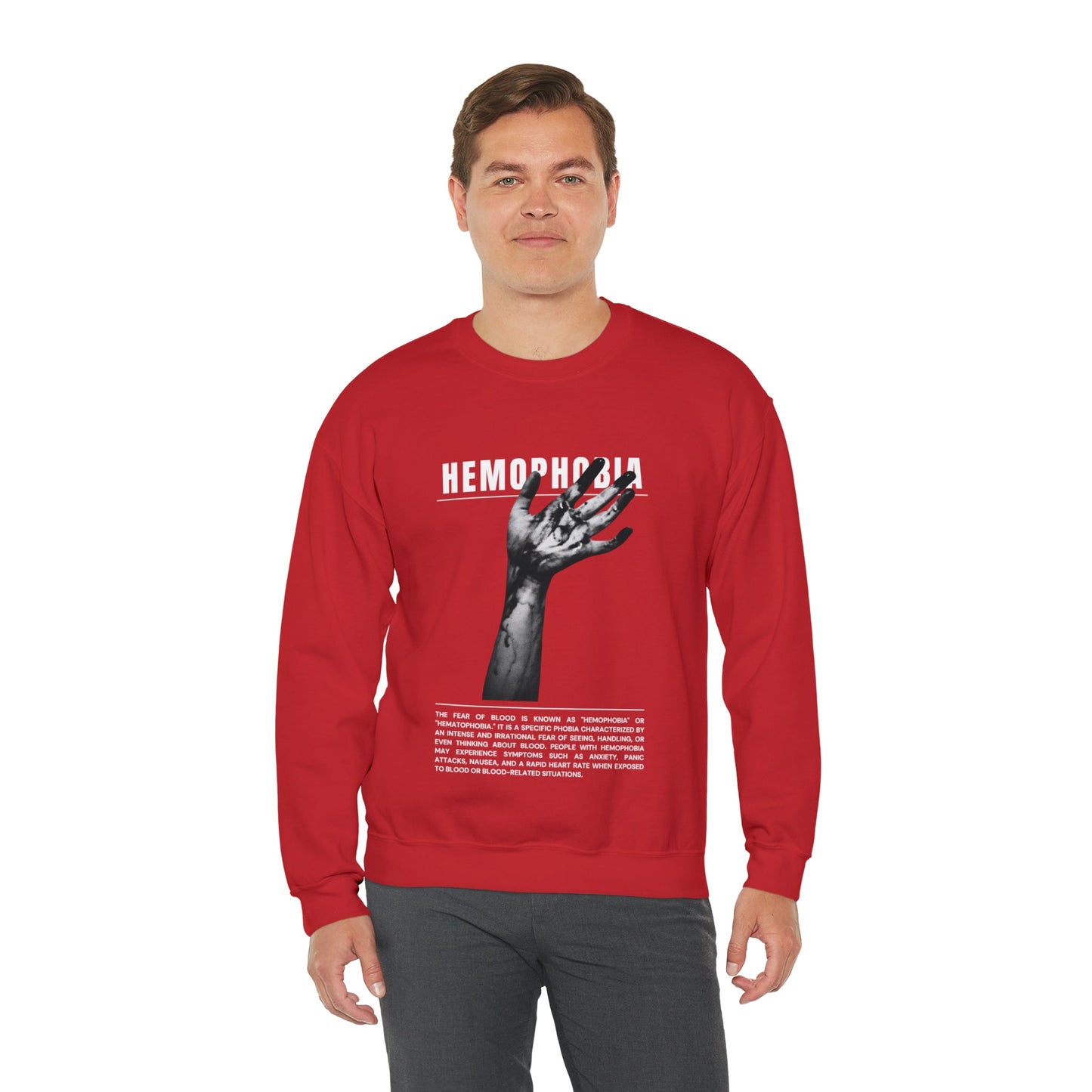 Hemophobia Fear of Blood Halloween Sweatshirt - BRAZEN BUY thsirt shirt