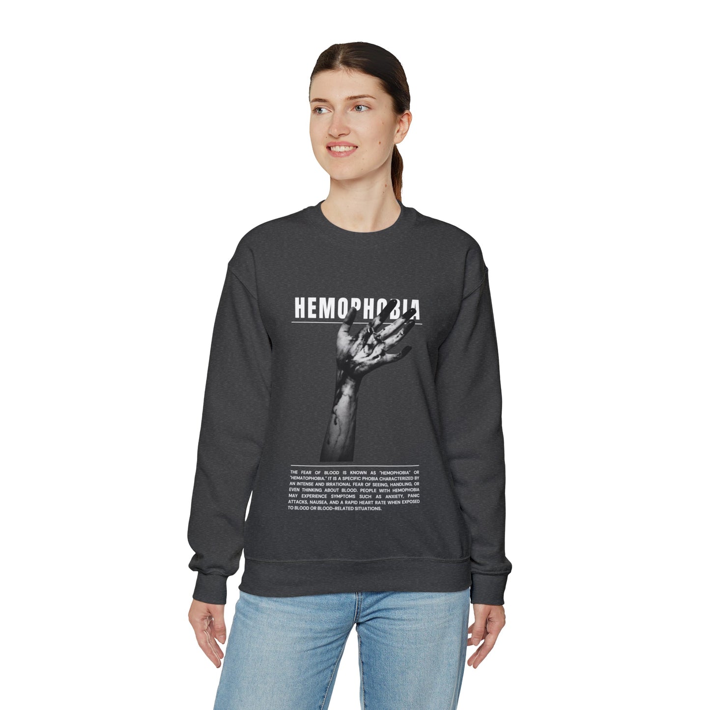 Hemophobia Fear of Blood Halloween Sweatshirt - BRAZEN BUY thsirt shirt