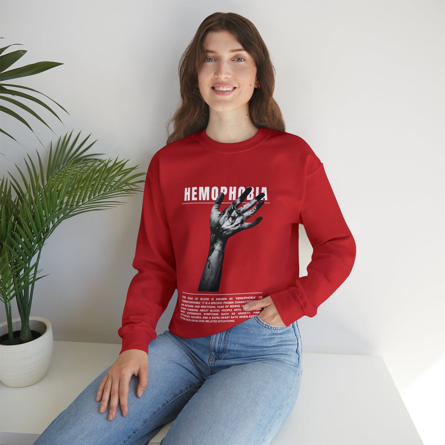 Hemophobia Fear of Blood Halloween Sweatshirt - BRAZEN BUY thsirt shirt