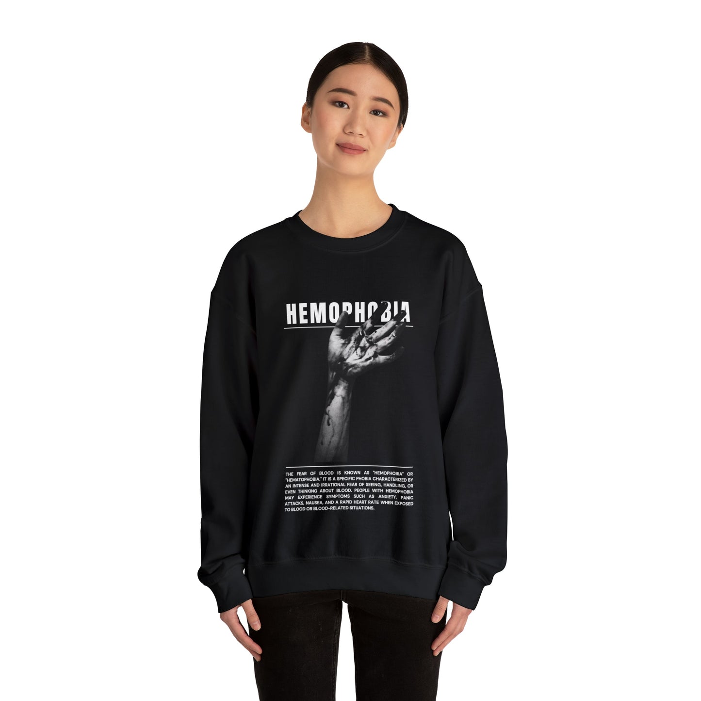 Hemophobia Fear of Blood Halloween Sweatshirt - BRAZEN BUY thsirt shirt