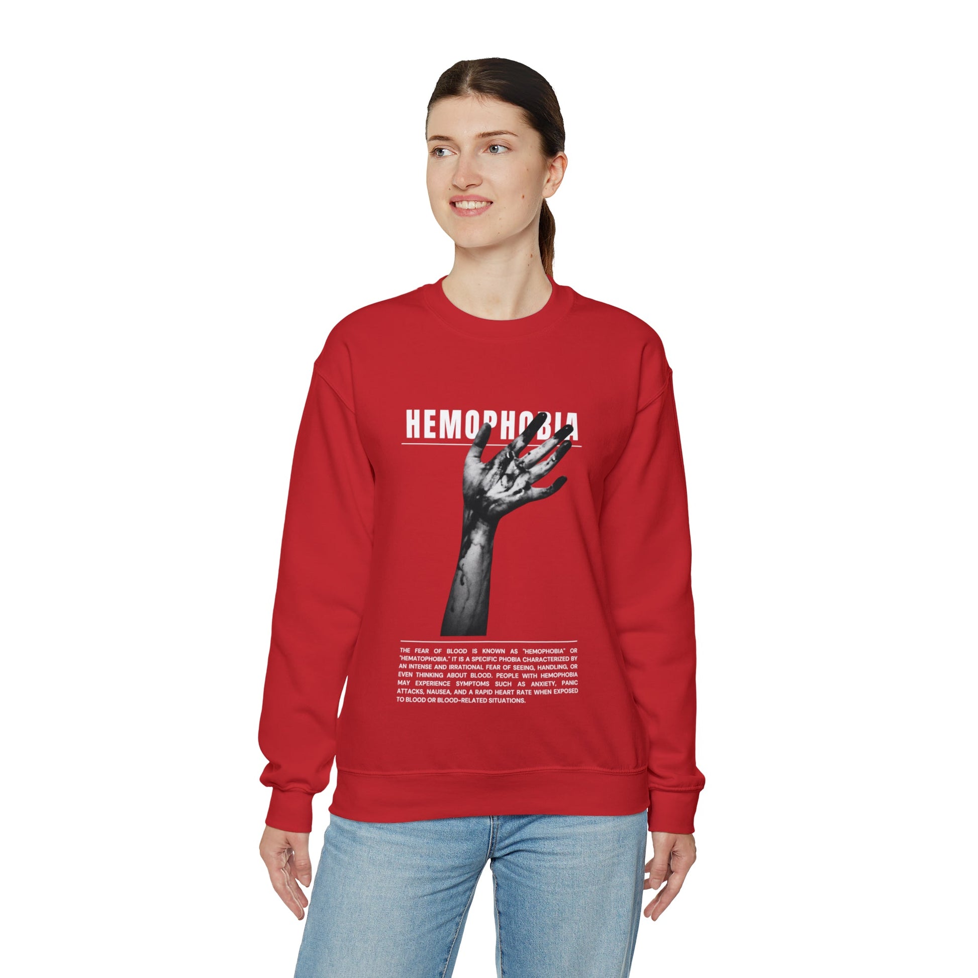 Hemophobia Fear of Blood Halloween Sweatshirt - BRAZEN BUY thsirt shirt