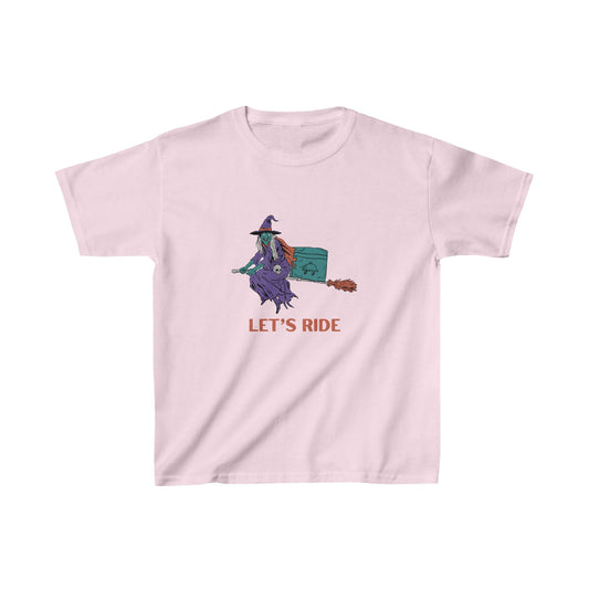 Let's Ride Witch Halloween Kids Tee - BRAZEN BUY thsirt shirt