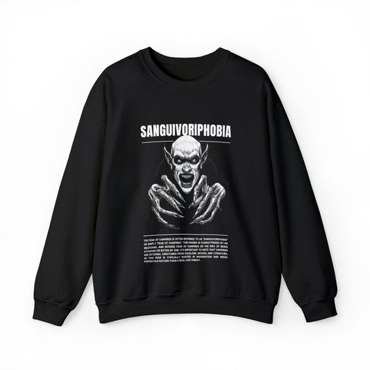 Sanguivoriphobia Fear of Vampires Halloween Sweatshirt - BRAZEN BUY thsirt shirt