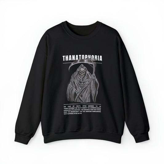 Thanatophobia Fear of Death Halloween Sweatshirt - BRAZEN BUY thsirt shirt